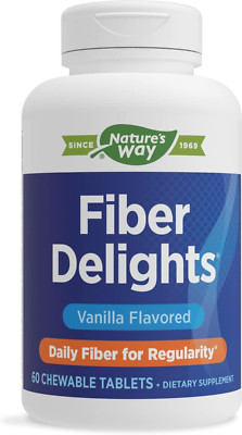 Nature's Way Fiber Delights Daily Fiber, Vanilla Flavored, 60 Chewable Tablets