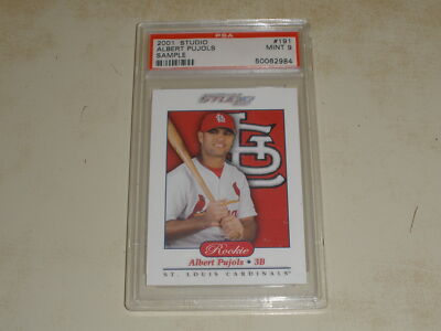 2001 Donruss Studio SAMPLE Rookie RC Albert Pujols 1/1 PSA 9 ONLY 