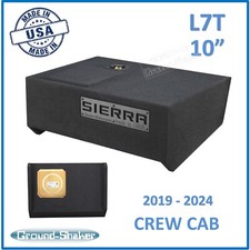 2019-2024 Gmc Sierra Crew Cab 10" Single Sub Box Subwoofer Enclosure Solo Baric