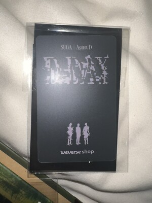 BTS AGUST D SUGA Yoongi D-DAY Official Lucky Draw Photocard
