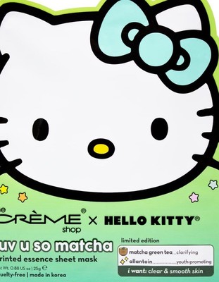 The Crème Shop x Hello Kitty Luv U So Matcha Printed Essence Sheet Mask (3 Pack)