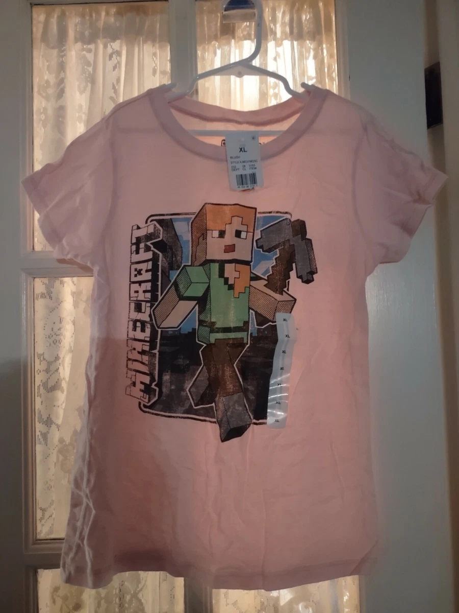 Pink hotsell minecraft shirt