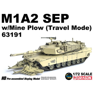 1/72 U.S. M1A2 SEP Abrams Main Battle Tank Minesweeper Finished Model