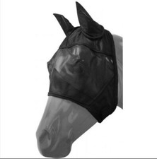 FLY MASK Fleece Lined Mesh with Ears and Opening at Pole for Forelock Horse Size