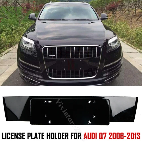 Front License Number Plate Holder Bracket Support Frame For Audi Q7 2006-2013
