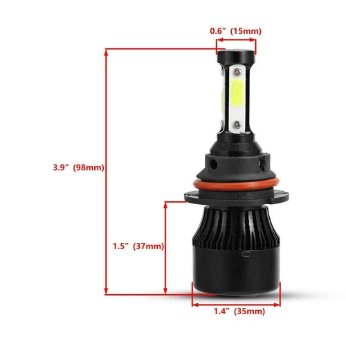 For Mazda B2300 B3000 B4000 1994-2008 2x LED Headlight High/Low Beam Bulbs 6000K - Picture 8 of 9