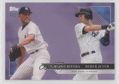 2021 Topps X Derek Jeter Purple 14/25 Derek Jeter Mariano Rivera #39 HOF 1c7