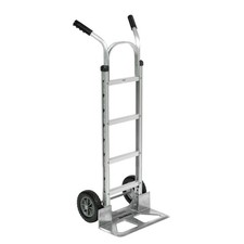 Aluminum Hand Truck Double Handle Mold-On Rubber Wheels