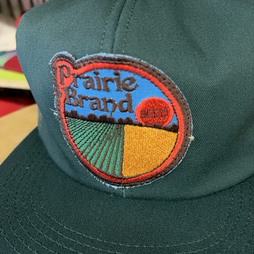 VTG 80s 90s Prairie Brand Farm Seed Trucker Hat - Green - Snapback Cap - NOS - Picture 2 of 7