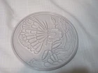 Vintage Frankoma Pottery  Butterfly Flower Trivet 6-1/4”