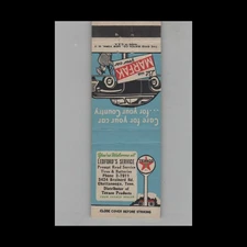 Matchbook Cover Texaco Gas Station Ledford's Service Chattanooga TN