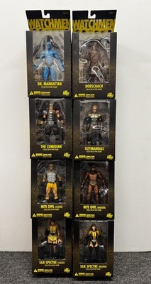 WATCHMEN (DC DIRECT) Toy Figures & Exclusives, Series 1+2 -Total of 8 BNIB