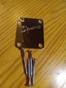 Squier Strat  Guitar Neck Plate With Screws
