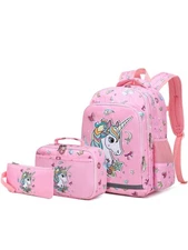 Kids school bag 3pcs set waterproof student backpack for girls teen travel bags