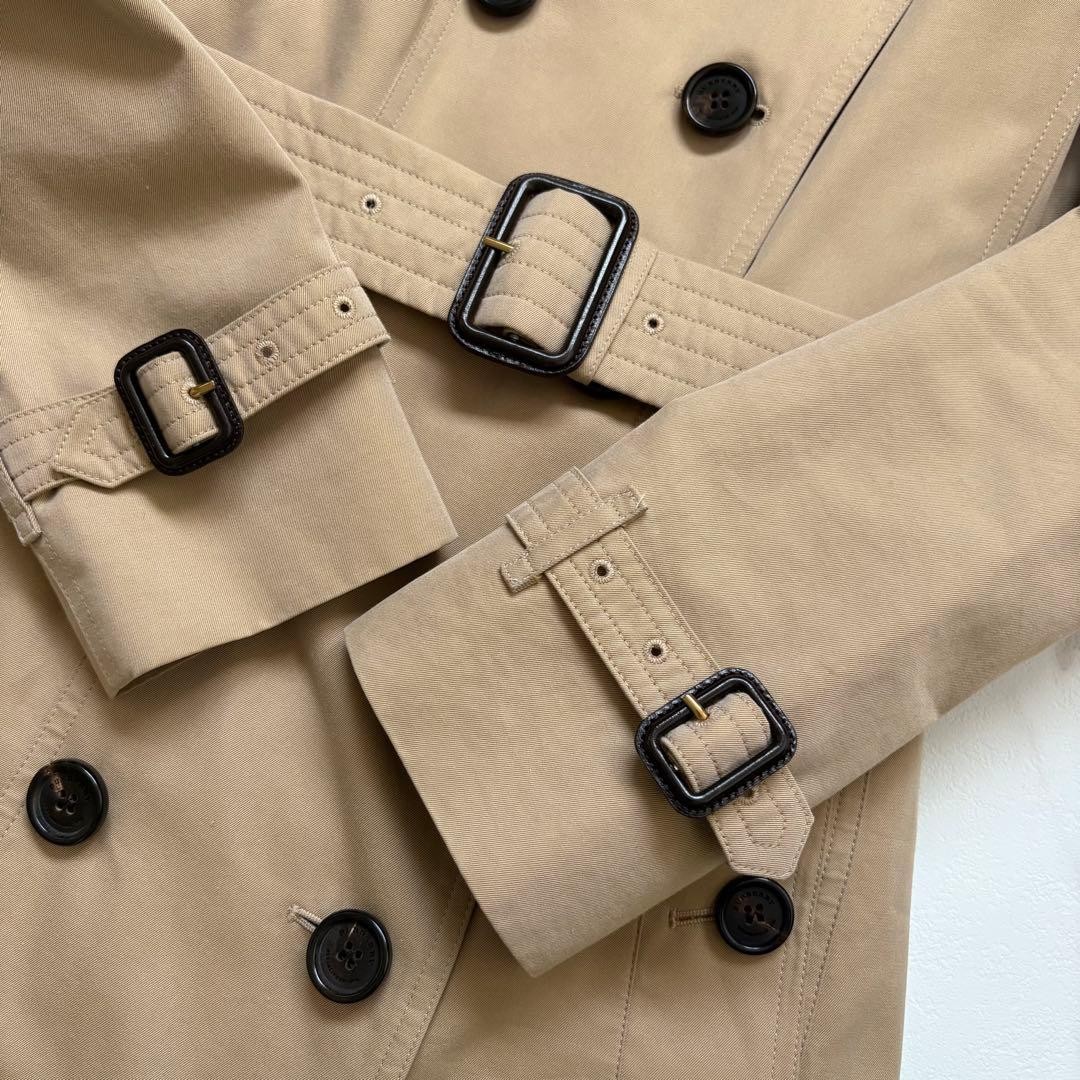 Burberry Trench Coat Beige Cotton With Check Pattern Size 36 For Women thumbnail 8