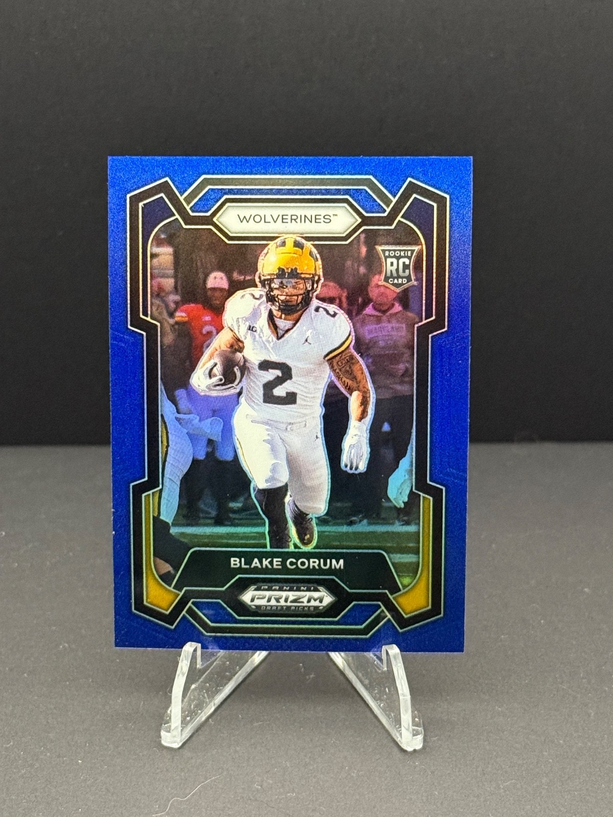 2024 Panini Prizm Draft Picks - Blake Corum #128 Blue Prizm /199 (RC)