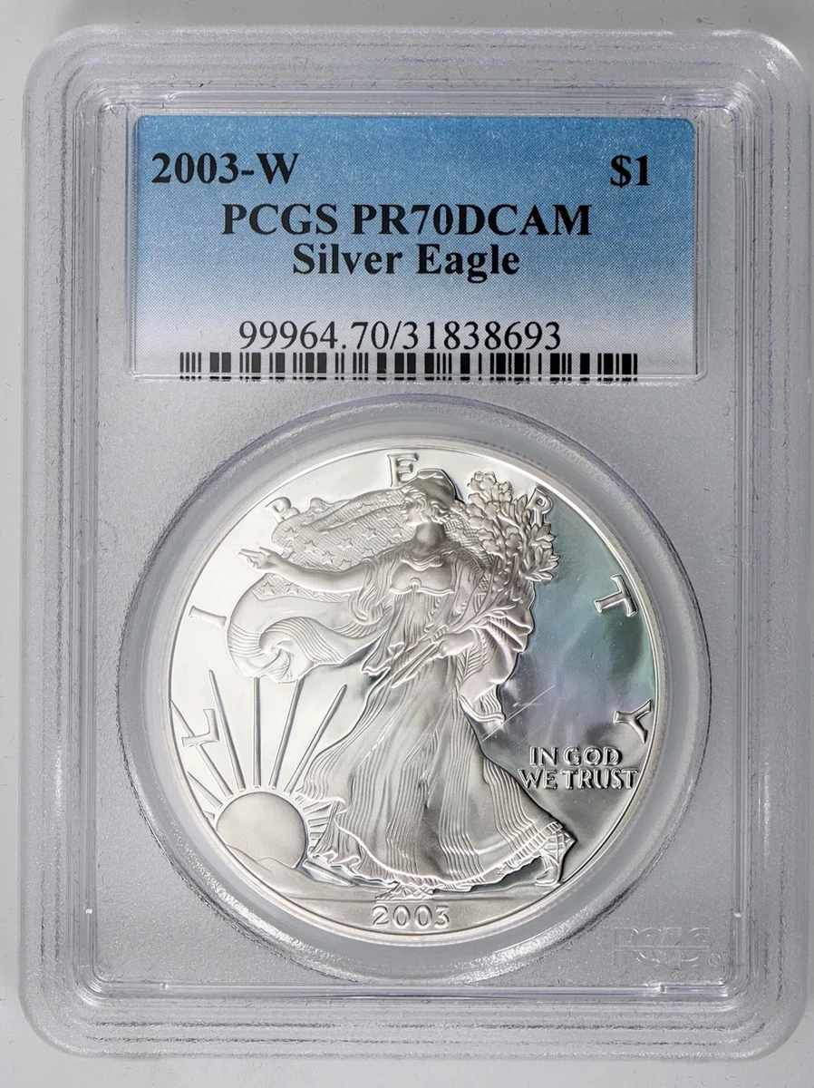 25+ American Eagle PCGS 2003 Silver Bullion Coins for sale