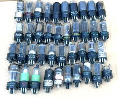 Vintage Various Assorted Brands Vacuum Tubes Made in USA (Lot of 40)