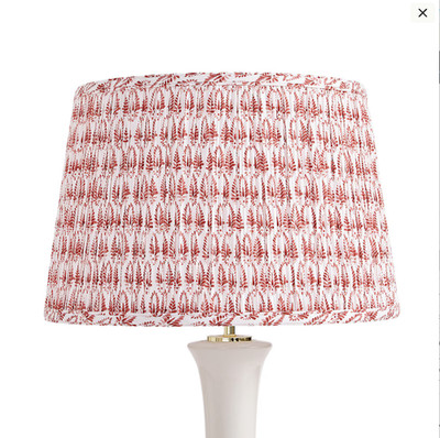 Ballard Designs Isla Block Print Pleated Lamp Shade, USA Stock, Free Shipping