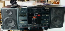 JVC PC-X1000 HEAVY BEAST Dual Cassette AM/FM Stereo 6 CD Boombox Hyper Bass   