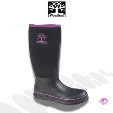 Ladies Woodland Neoprene Waterproof Wellington Boot Walking Country Boots M395A