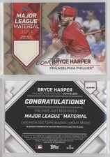 2022 Topps Update Major League Material Gold /50 Bryce Harper #MLM-BH