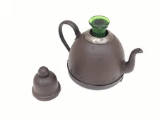 c. 1920 Prohibition era "Tea-pot" with a  hidden green glass Flask