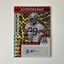 Panini 2022 Mosaic Brittain Brown Rookie Autograph Mosaic Prizm #RAM-BB Raiders