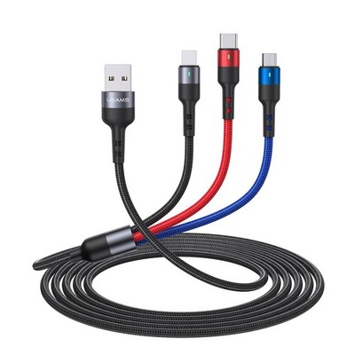 2Pack 10ft Multi Charging Cable Short Charging Cable Nylon Braided 3 in 1 Cha...