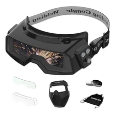 YESWELDER True Color TIG/MIG/ARC/Plasma Auto Darkening Goggles Shade 4-13 Grind