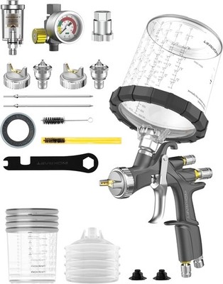 D1 LVLP Air Spray Gun Premium Kit with 22 Ounce Disposable Paint Cups