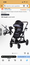 Baby Trend Morph Modular Stroller Single to Double, Dash Black ST11F00A