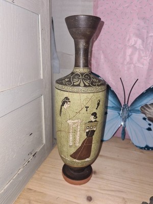 Atalanta Lekythos Eros God of Love Vase Ancient Greek Amphore Griechisch alt