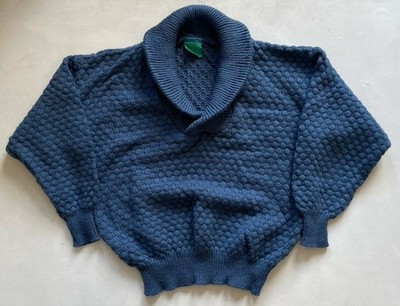 Vintage 70er 30er Jahre Stil Revival Herren Schalkragen Pullover