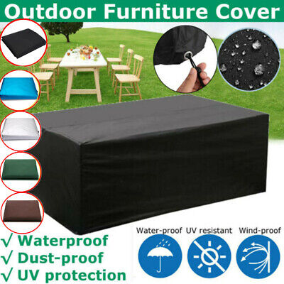 Pvc Waterproof Patio Garden Furniture Cover Outdoor Large Rattan Table Protector - Heavy Duty Garden Furniture Covers Uk
