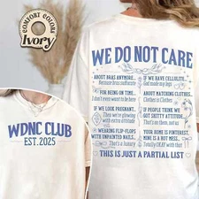 Comfort Colors WDNC We Do Not Care Club Shirt, Gen X Don't Care Shirt, Trending