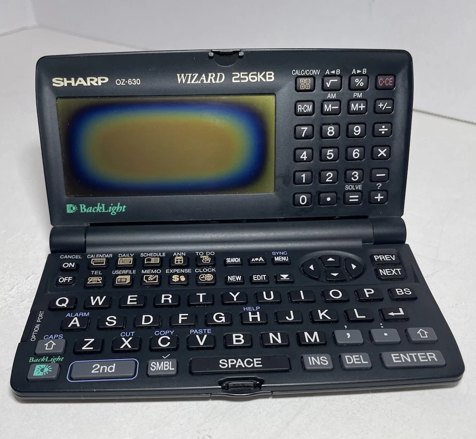 Sharp Wizard 256kb OZ-630 Personal Information Organizer Black Backlight Display - Image 4 of 4