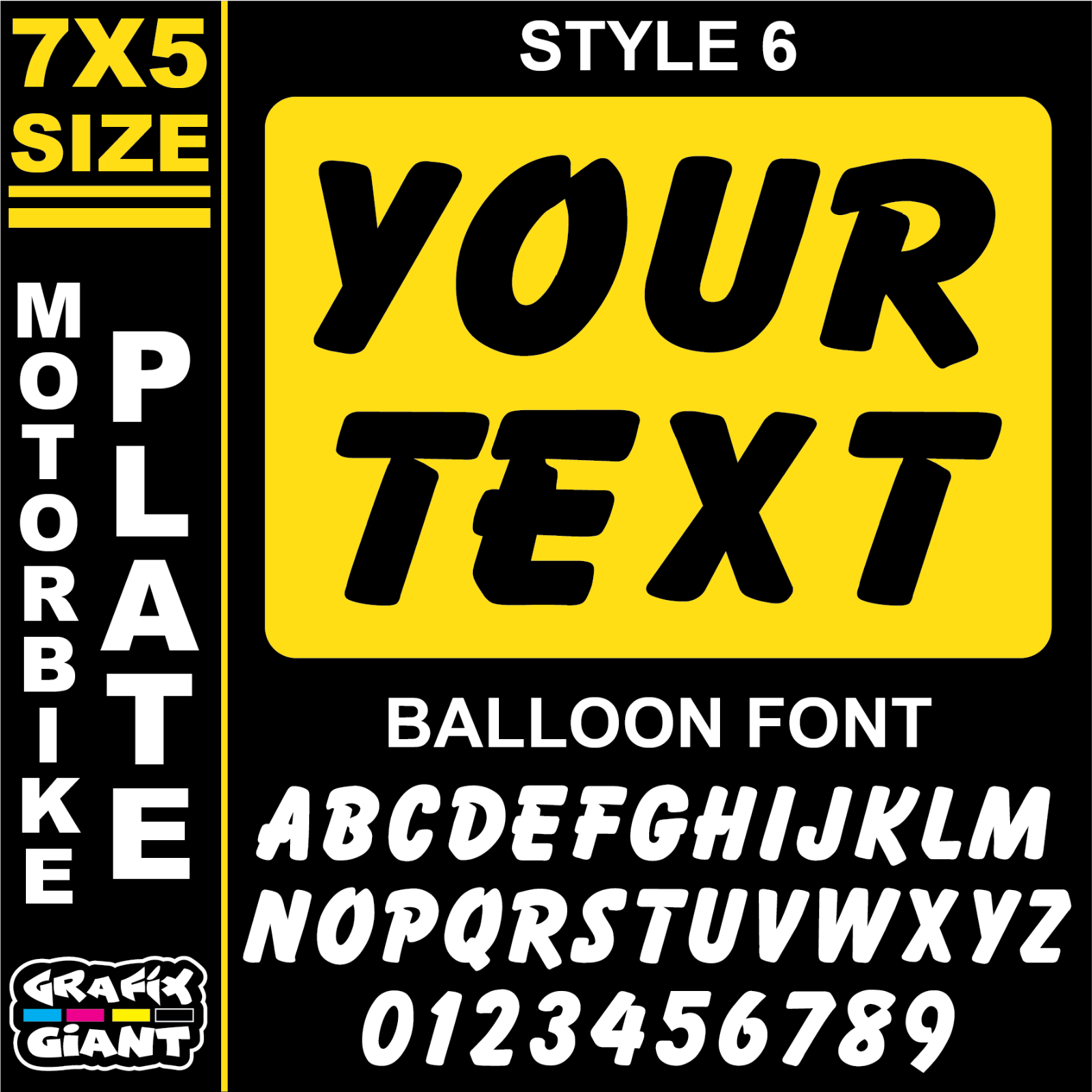 7X5 Track Day Plate Custom Text Novelty Motorcycle Motorbike Show