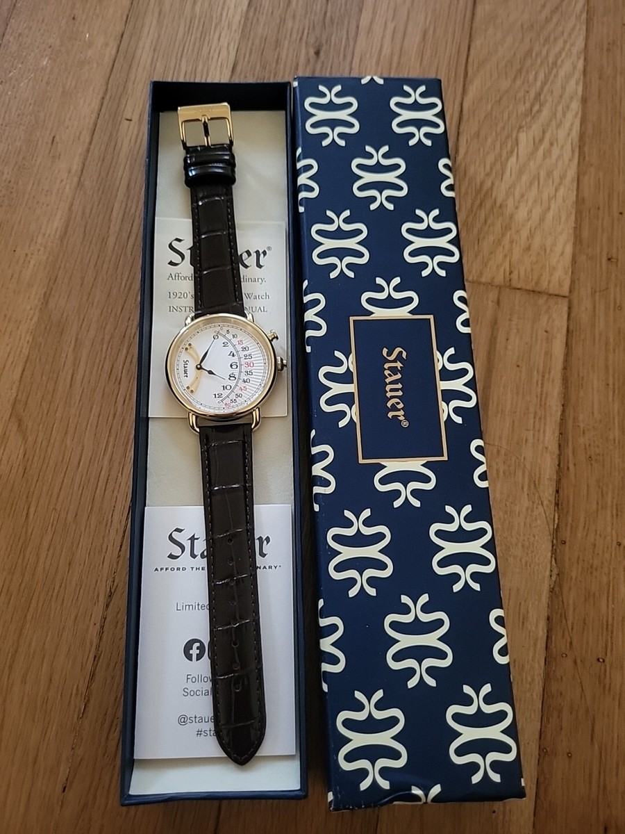 STAUER MYSTERY JUMP CRAZY HOUR WATCH, RETROGRADE COOL UNIQUE