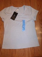 Nwt Womens Active Life Light Grey Gray T-Shirt Shirt Large L Short Sleeved