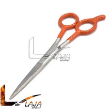 Professional Barber Hair Cutting Scissors 7.5'' With Hook Orange Dip BTS-363