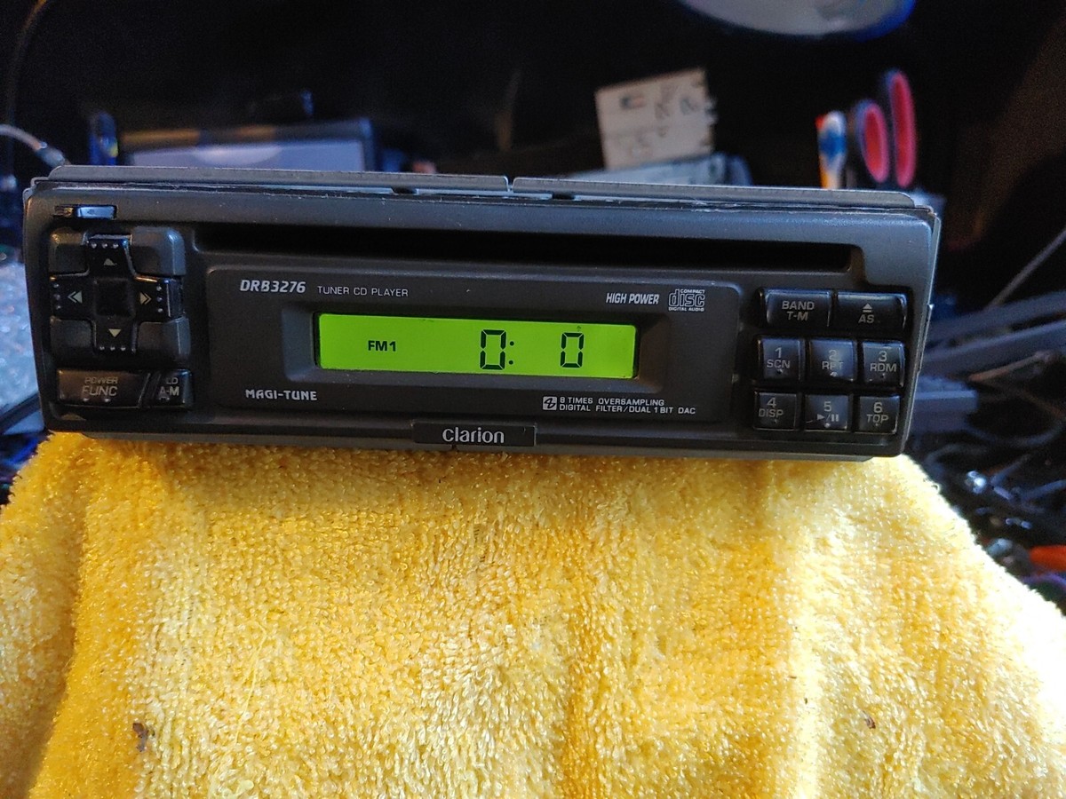FACEPLATE ONLY !! Old School CLARION DRB3276 Car STEREO Audio Deck