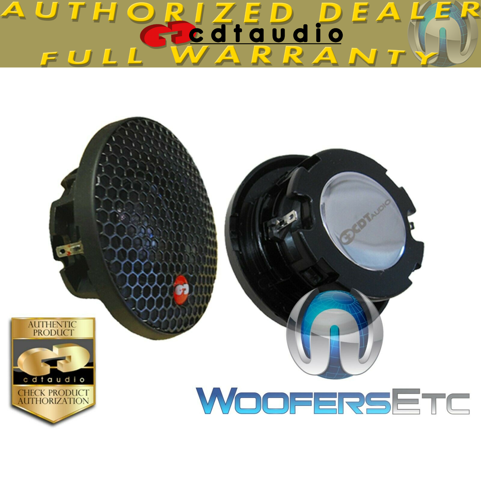 CDT AUDIO ES1200iSF 1" HiGHRESOLUTION FLUSH MOUNT SILK DOME CAR TWEETERS NEW DIYMobileAudio