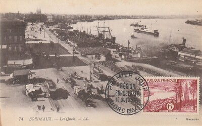 MAXIMALE KARTE 1. TAG REGION BORDEAUX - BORDEAUX 15.10.1955