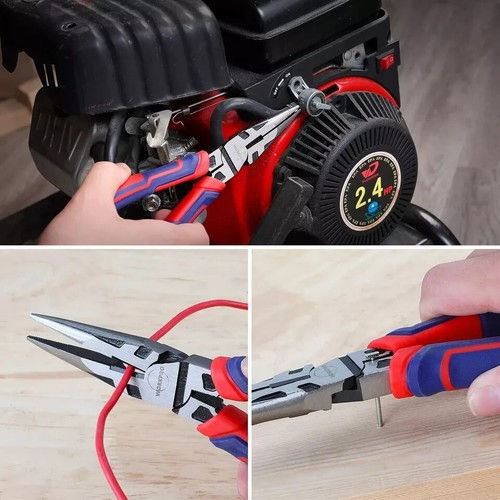 WORKPRO Premium Pinza Naso ad Ago 8", Pinza per Carta di Precisione, 8 Pollici STORIA - Foto 6 di 6