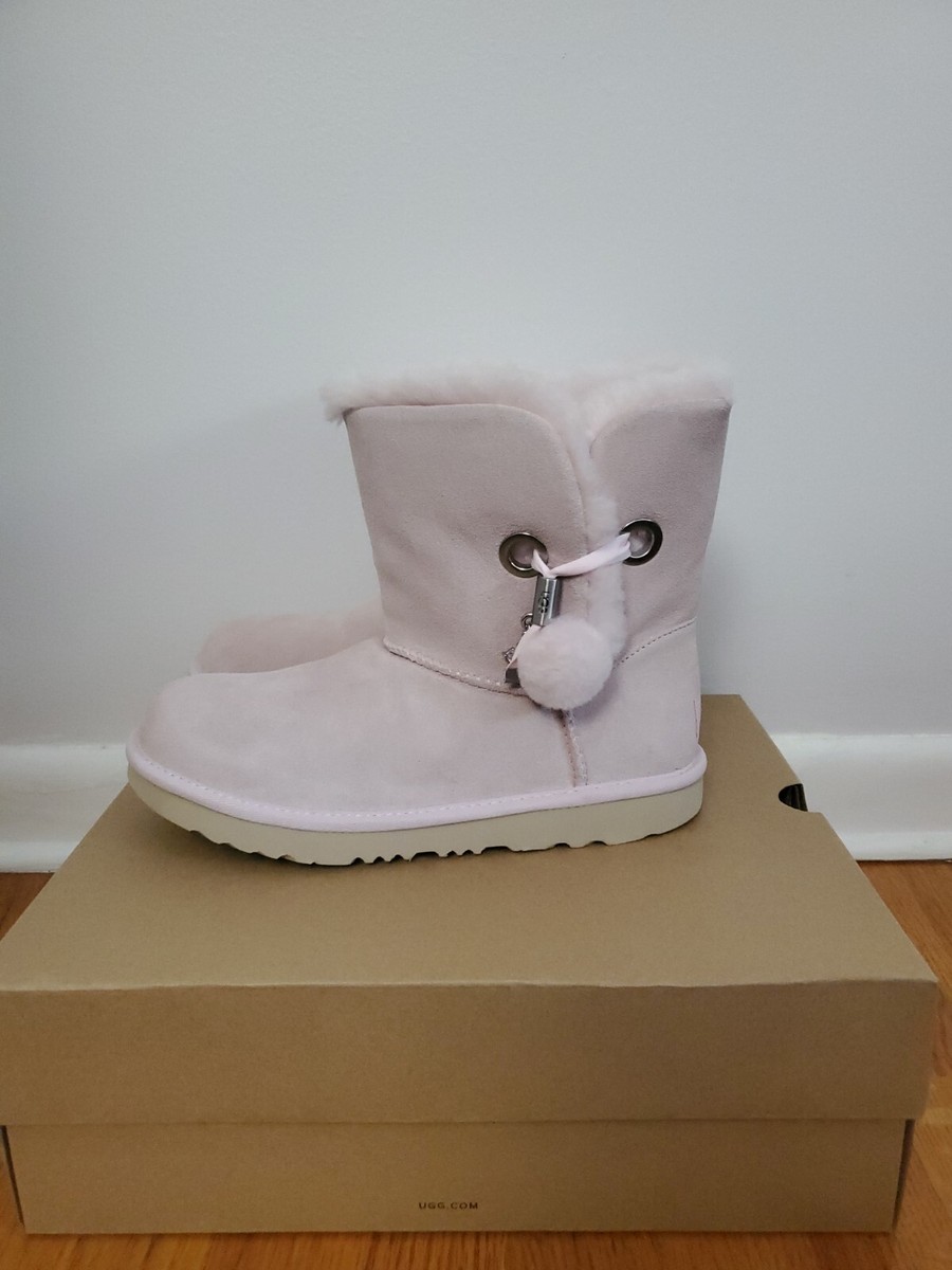 Ugg Girls Big Kids Irina Tessie Pom Pom Seashell Pink Size Big Kid US