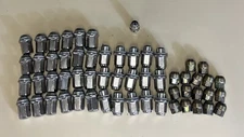 LUG NUTS, Lot of 57, WHEEL (left to right 24, 15, 17, plus 1 on top) For Parts