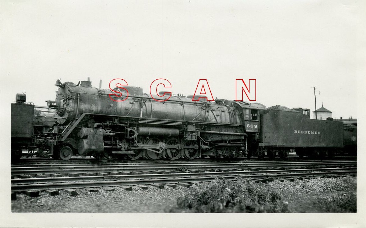 3A194 RP 1933 B&LE BESSEMER & LAKE ERIE RAILROAD 2-10-4 LOCO