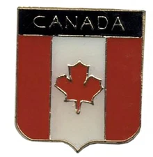 Pack of 24 Canadian Flag Shield Bike Motorcycle Hat Cap Lapel Pin HP4749