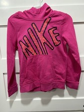 Girl's Nike Sportswear Pullover Hoodie Vivid Pink 860100-615 Sz L